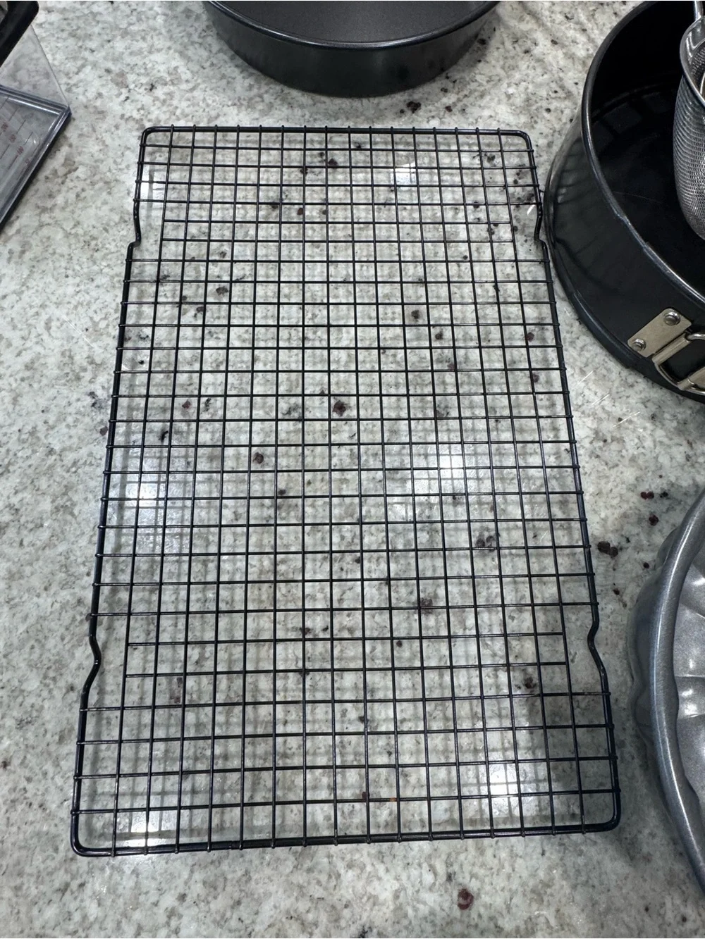 Nonstick baking set, sifters, grater with storage container, cooling rack
